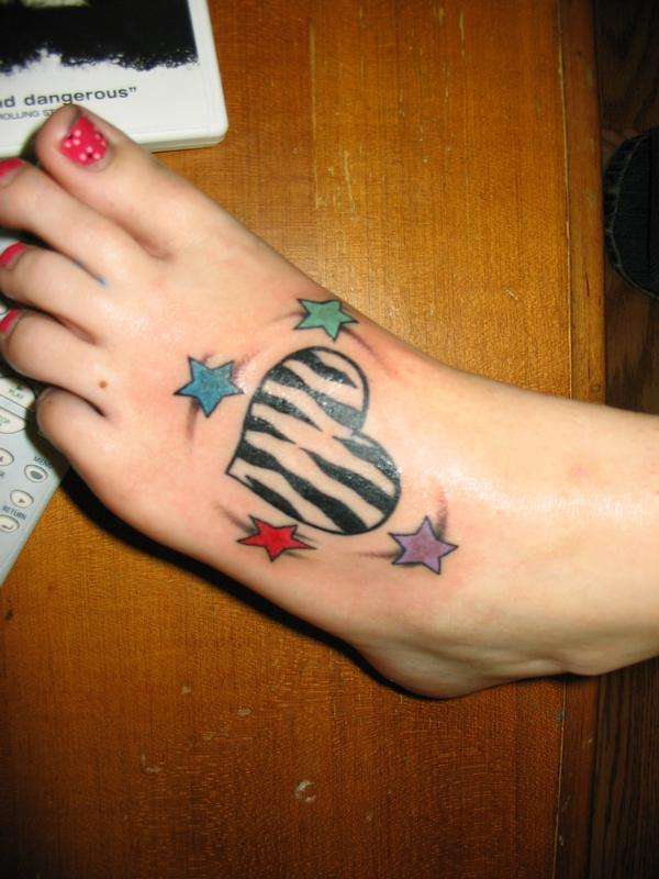 Zebra Heart tattoo