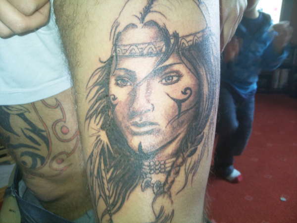 indian lady tattoo