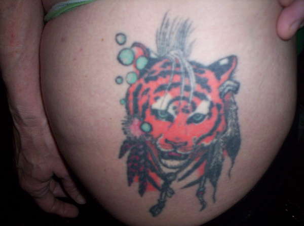 a tiger in her pants tattoo