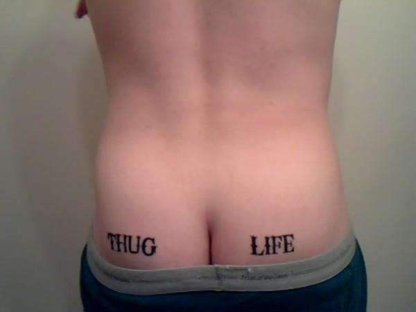 thug life tattoo