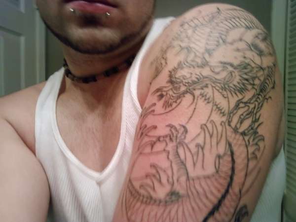 Dragon just the outline. tattoo