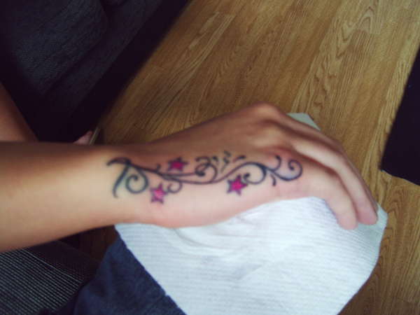 Stars and pattern tattoo