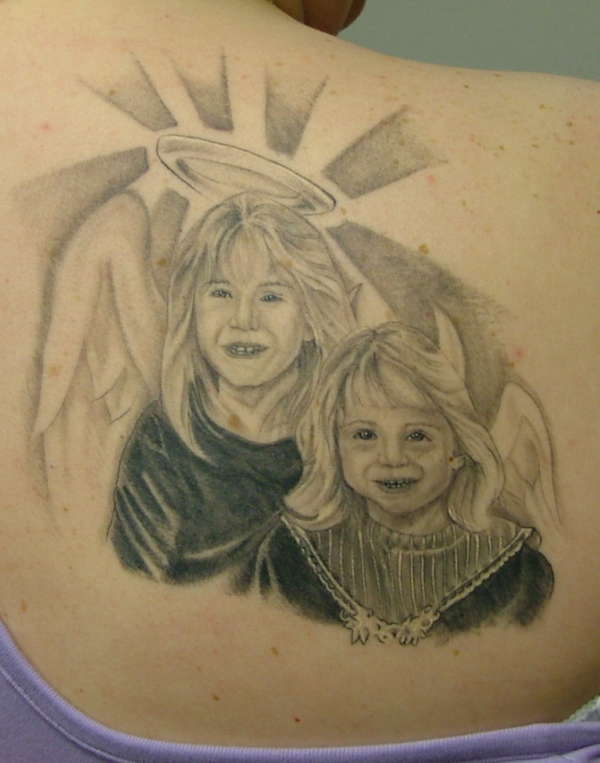 children , , good and evil tattoo