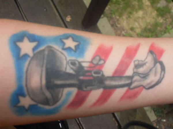 Tribute to my fallen battles tattoo