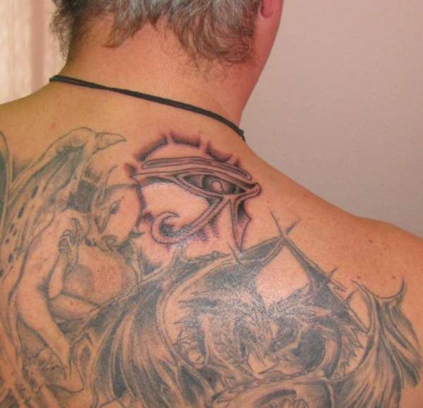 All seeing eye, eye of RA tattoo