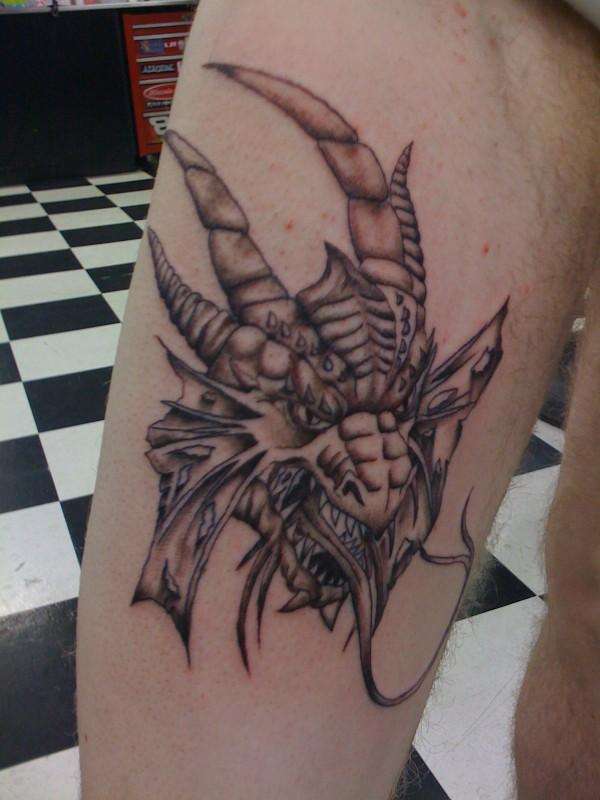 European Dragon Head tattoo