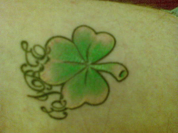 eire on clover/shamrock tattoo