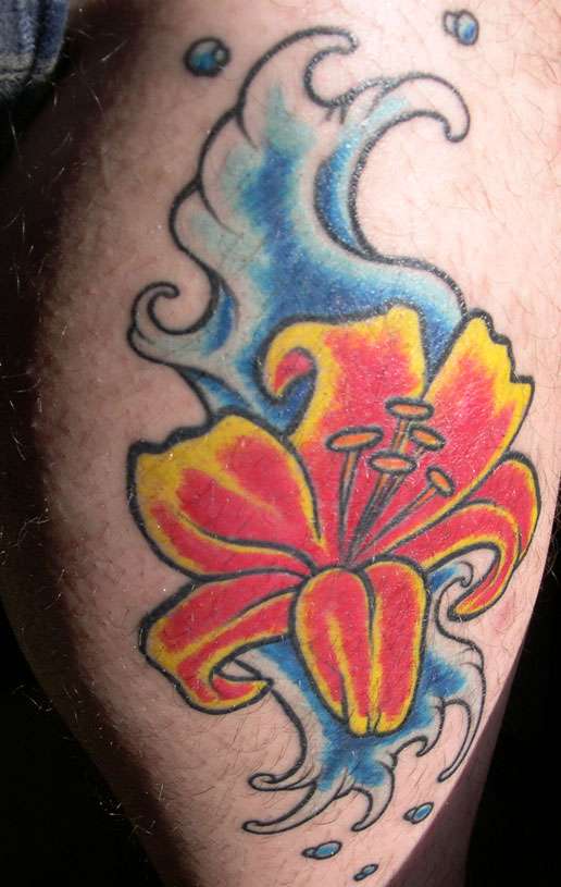 Lilly with water tattoo