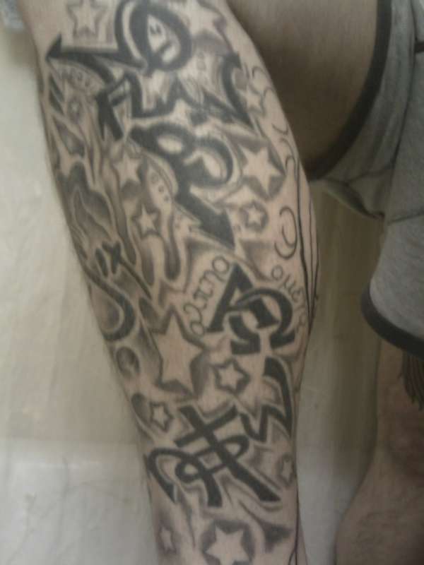 inner side of sock tattoo
