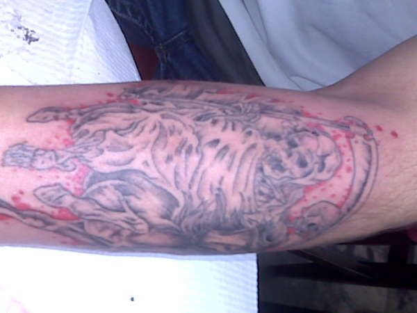 Grim Reaper on Horse tattoo