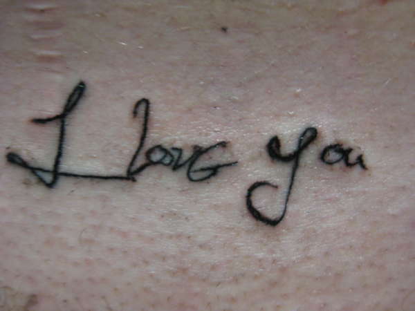 I love you tattoo