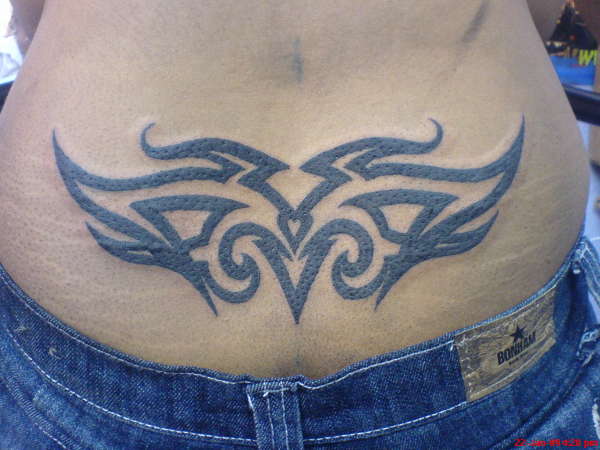 Lower Back Tribal Tattoo 