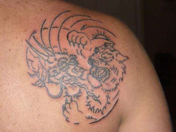 dragon/tiger tattoo