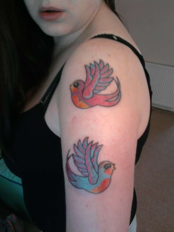 lovely swallows tattoo