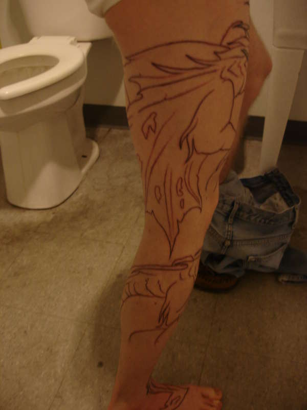 Dragon Progress 2 tattoo