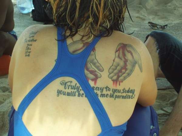 Jesus' Hands tattoo