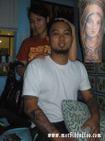 virgin mary tattoo
