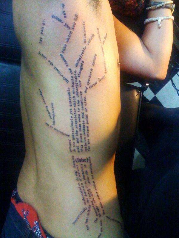 Word Tree tattoo