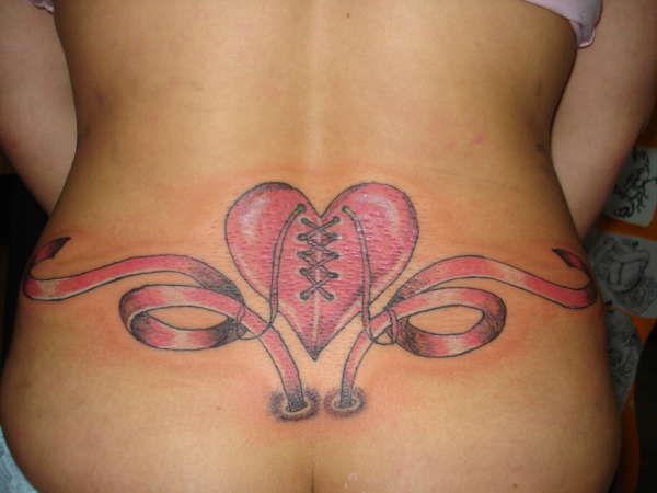 heart and ribbon tattoo
