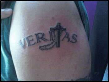 Veritas - Left arm tattoo