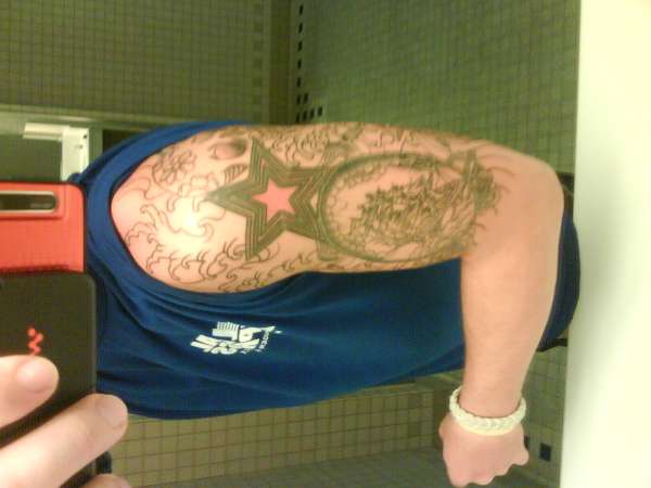 More of my half sleeve before color tattoo