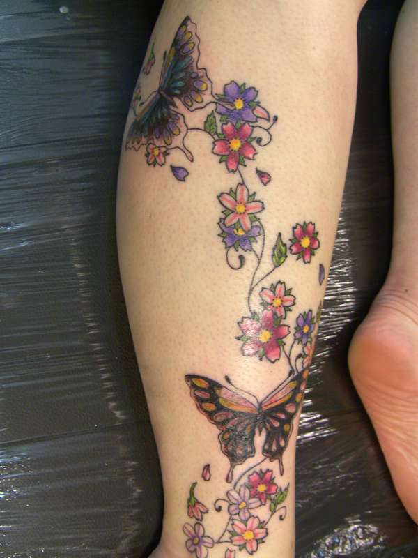 custom butterfly piece tattoo