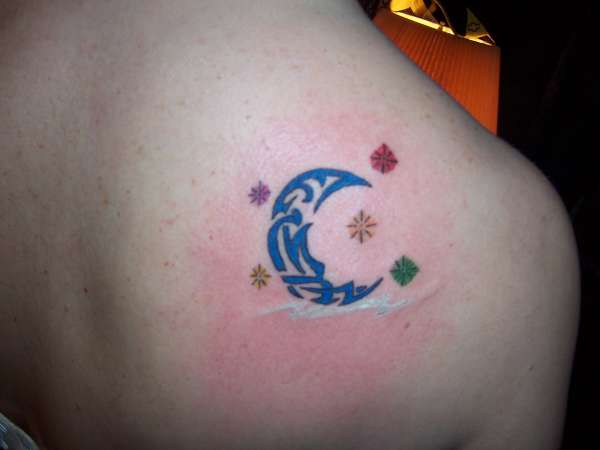 Free Hand Moon &Stars tattoo