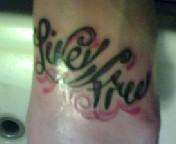 Lettering tattoo