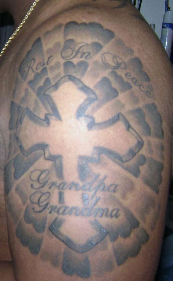 Rest In Peace Cross tattoo
