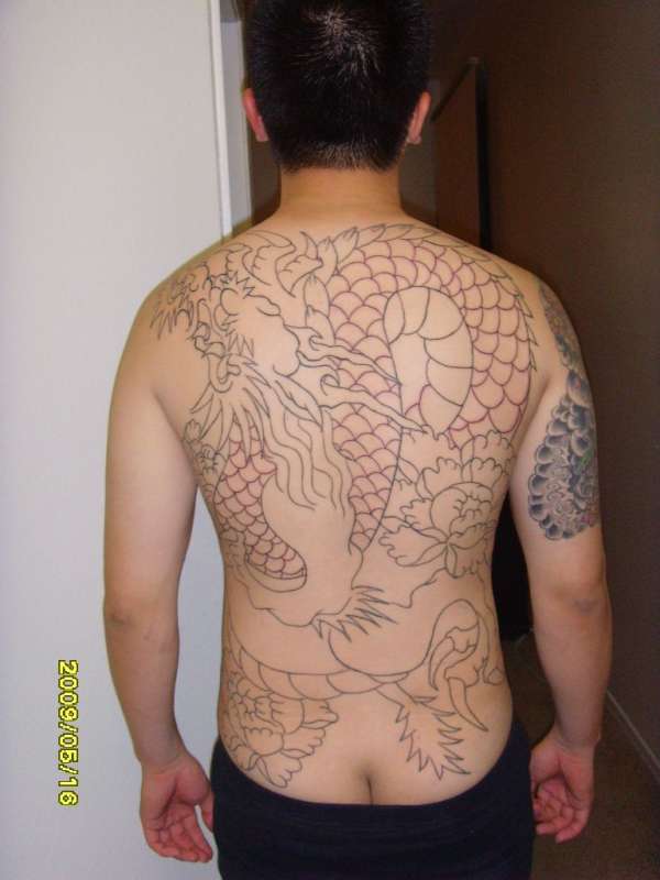 eric choi's dragon full back tattoo 2 tattoo