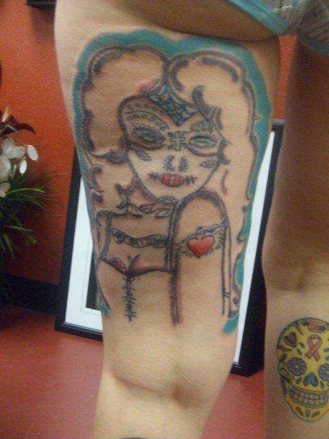 update on my living dead doll tattoo