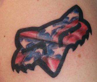 chevy logo with rebel flag tattoo