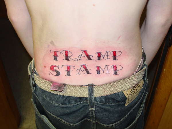 tramp stamp (guy) tattoo