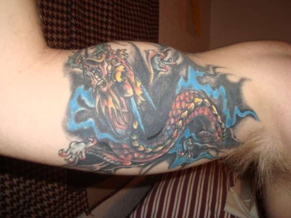 Dragon cover up tattoo