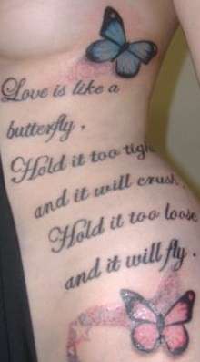 Love is like a butterfly.. tattoo