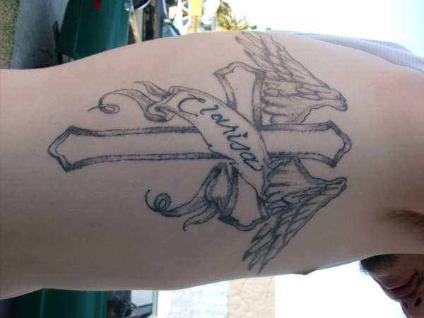 CROSS WITH WINGS tattoo