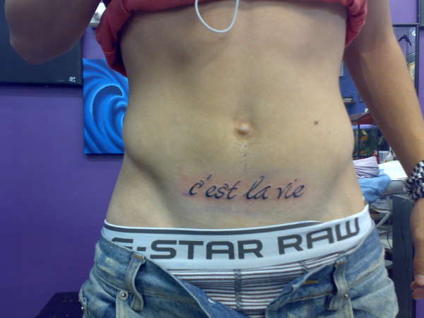 c'est la vie - such is life tattoo