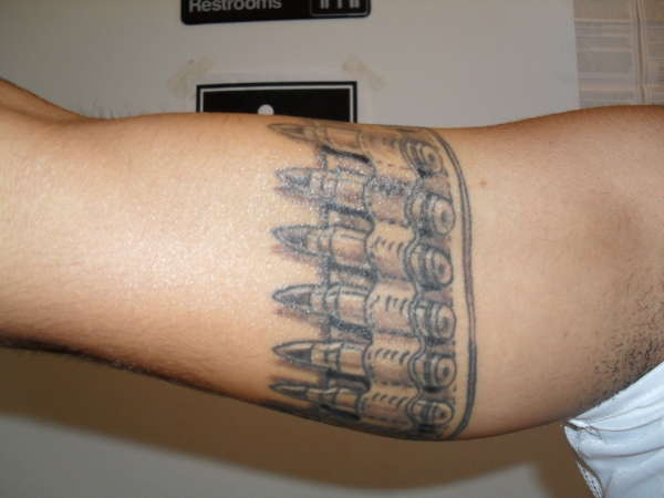 bullet armband tattoo