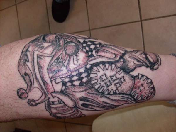 crazy clown tattoo