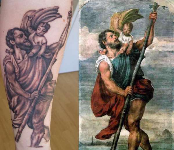 Saint Christopher tattoo