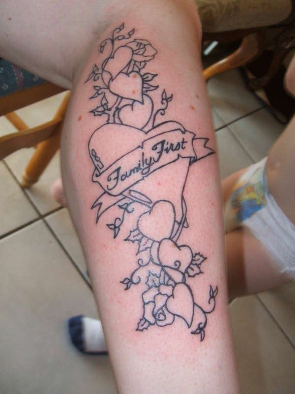 hearts w/ vines tattoo
