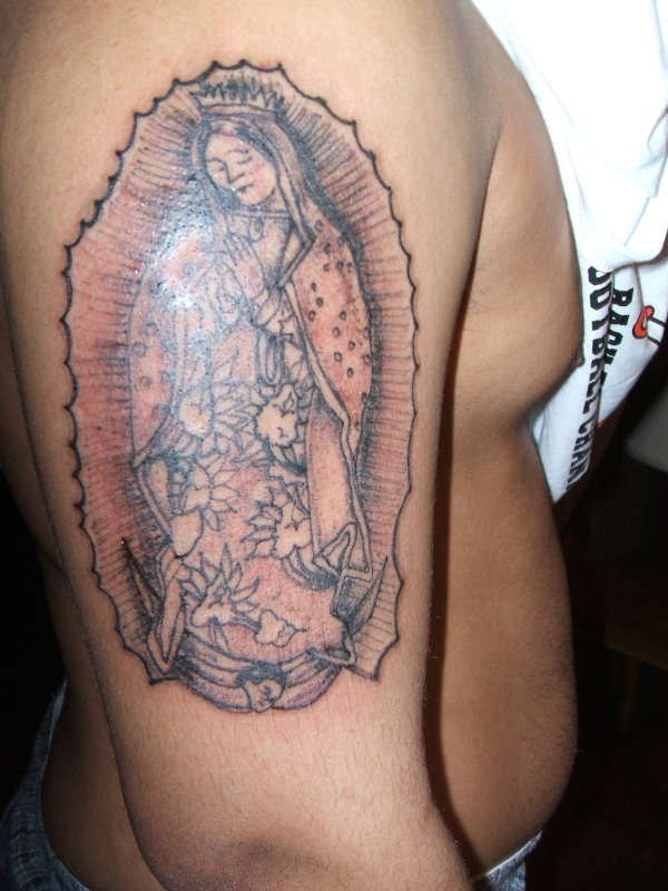 virgin mary tattoo