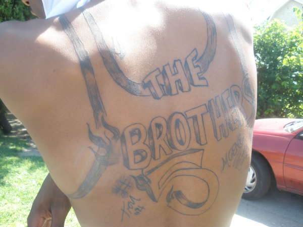 BASKETBALL JERSEY TO REPRESENT ITS 5 BROS tattoo
