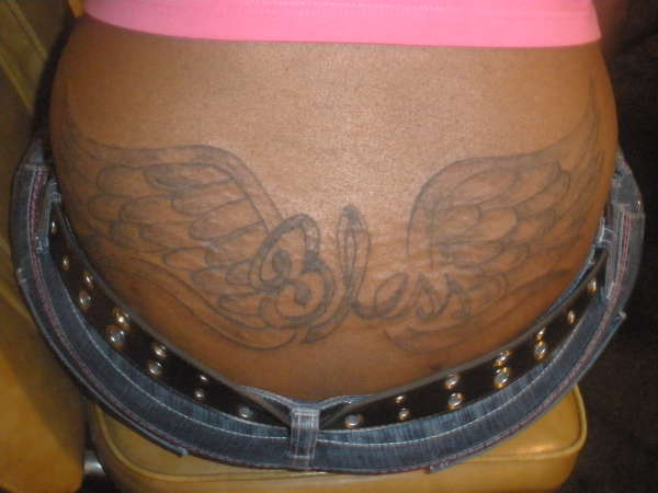 BLESS WITH WINGS tattoo