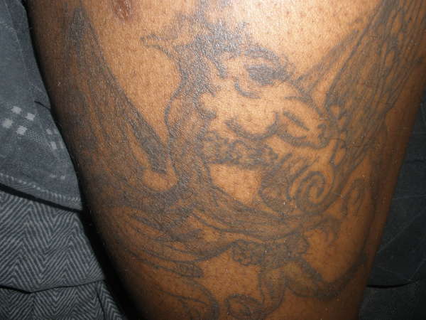 UNICORN ON THIGH tattoo