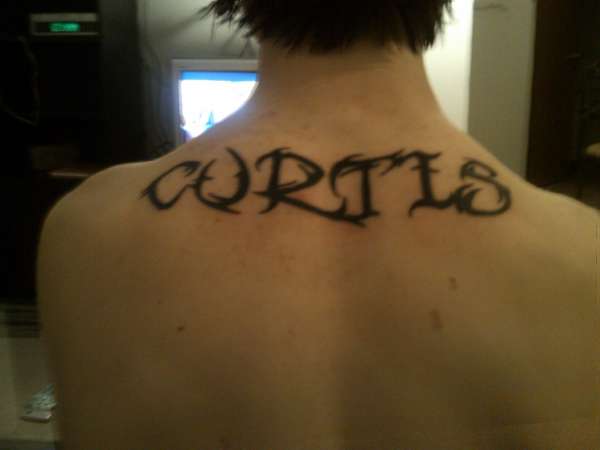 Curtis on my back tattoo