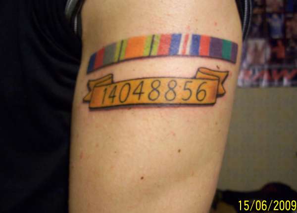 Grandad's Second World War ribbon tattoo
