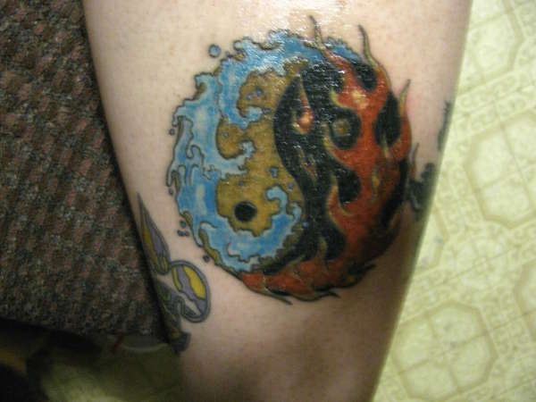 ying yang...fire and water tattoo