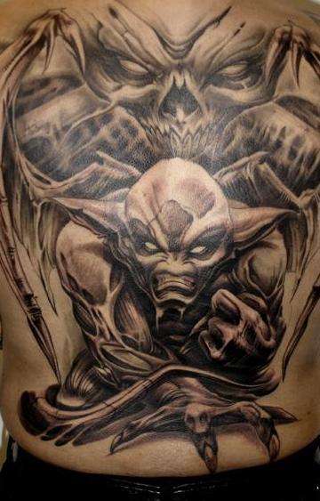 evil gargoyle tattoos