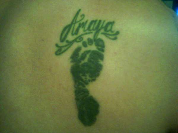 Amaya's foot tattoo